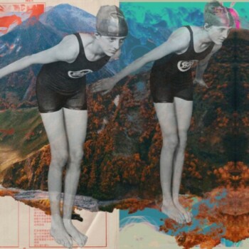 Christa Capua, digital collage on canvas