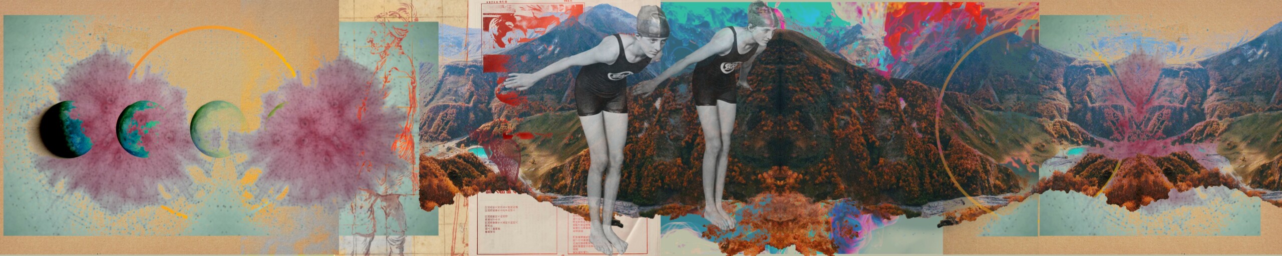 Christa Capua, digital collage on canvas
