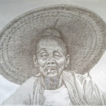 Tom Hessel, silverpoint drawing