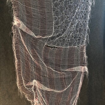 Winnie van der Rijn, fabric created from soluble material and then dissolved