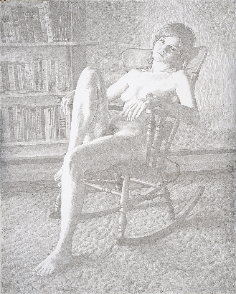 Jane - Early Light - Silverpoint Drawing 24x36