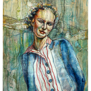 Judith Quinn Garnett stitched painting