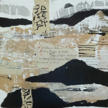 Sharon Hayes ink, acrylic, collage, found and vintage paper